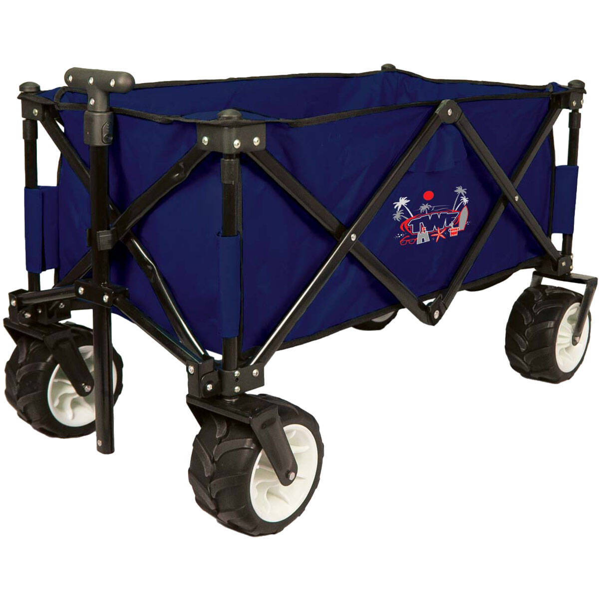 TWF Metal Beach Trolley - Navy/Black