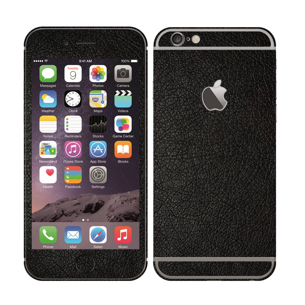 UKarbon Phone Skin - Black Leather