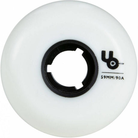 Undercover Team 59mm 90a Inline Skate Wheels - White