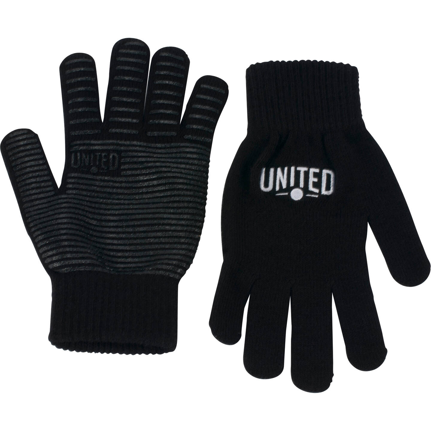 United Signature Knitted Grip Protective Gloves - Black XL