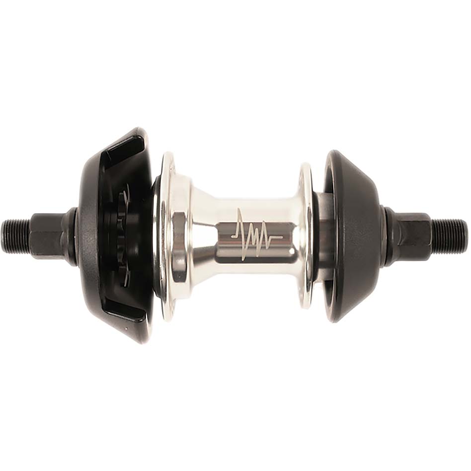 United Audio Cassette w/ Guards Male Axle LHD BMX Hub - Polished