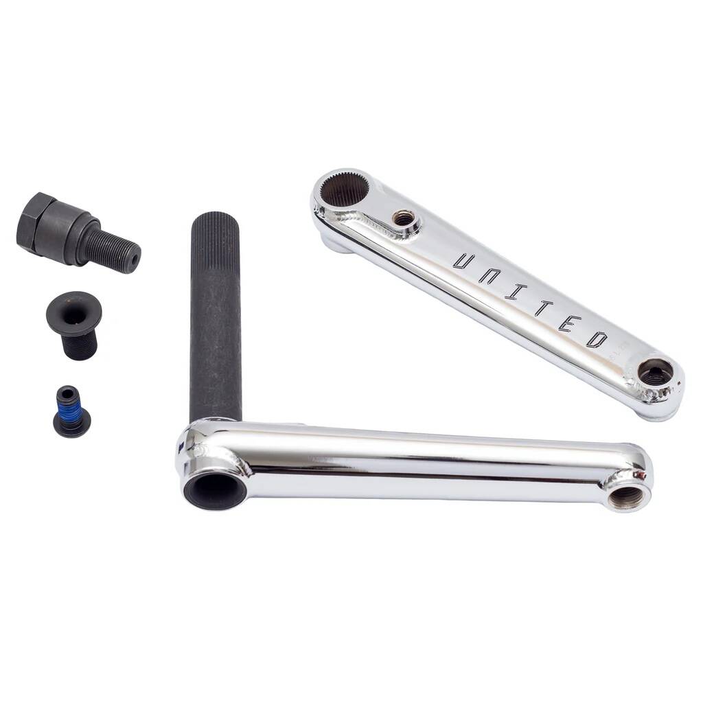 United Severance Regular Bosses BMX Cranks - Chrome 165mm