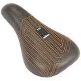 United Squad Fat Pivotal Seat BMX Seat - Black w/ Orange Stitch