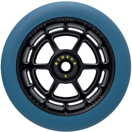 UrbanArtt Civic 110mm Scooter Wheels (Pair) - Arctic Blue/Black