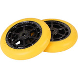 UrbanArtt Civic 110mm x 24mm Scooter Wheels (Pair) - Black/Yellow