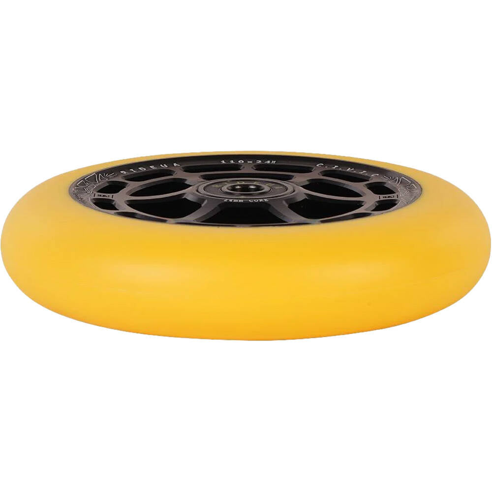 UrbanArtt Civic 110mm x 24mm Scooter Wheels (Pair) - Black/Yellow
