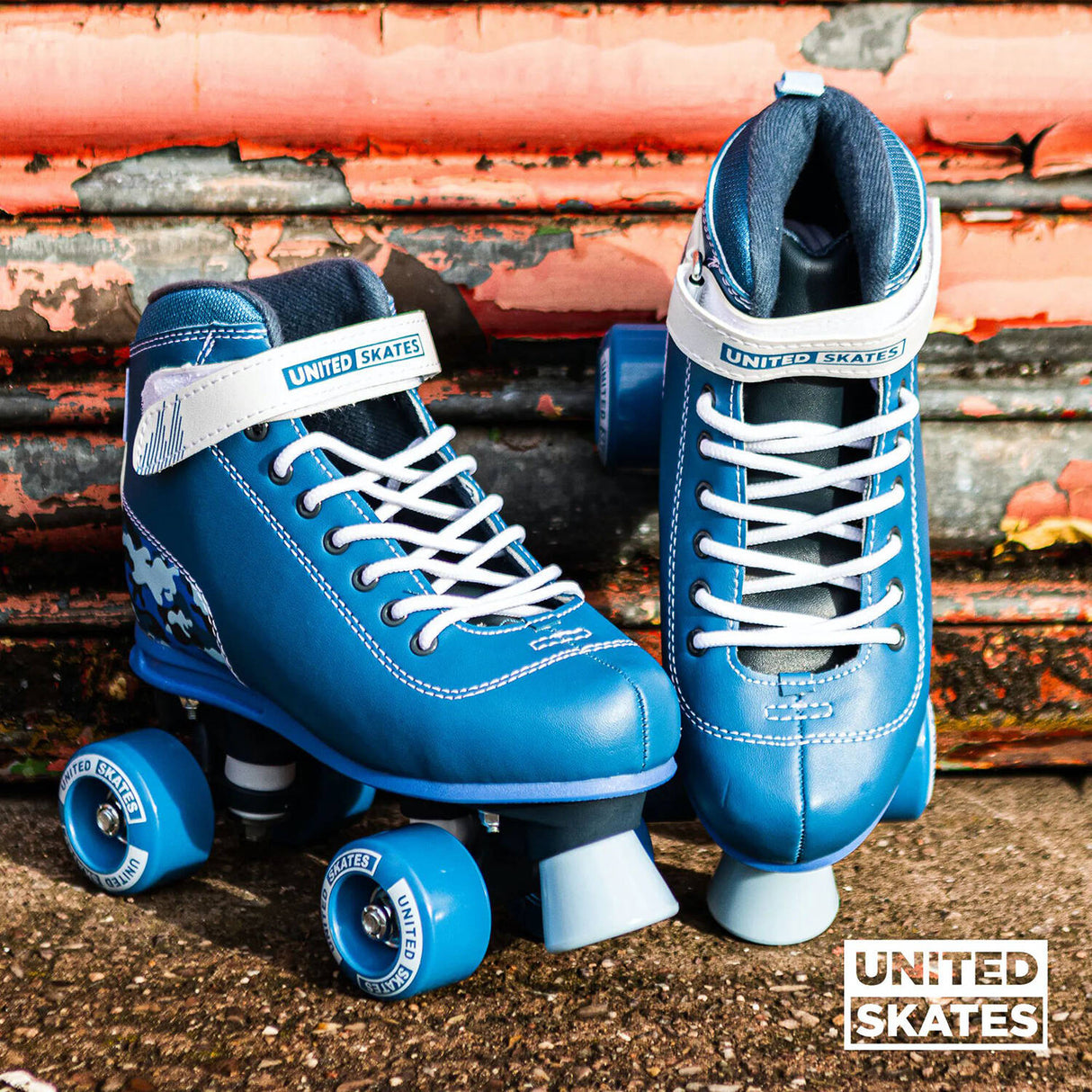 United Skates Vibe Quad Roller Skates - Camo Blue