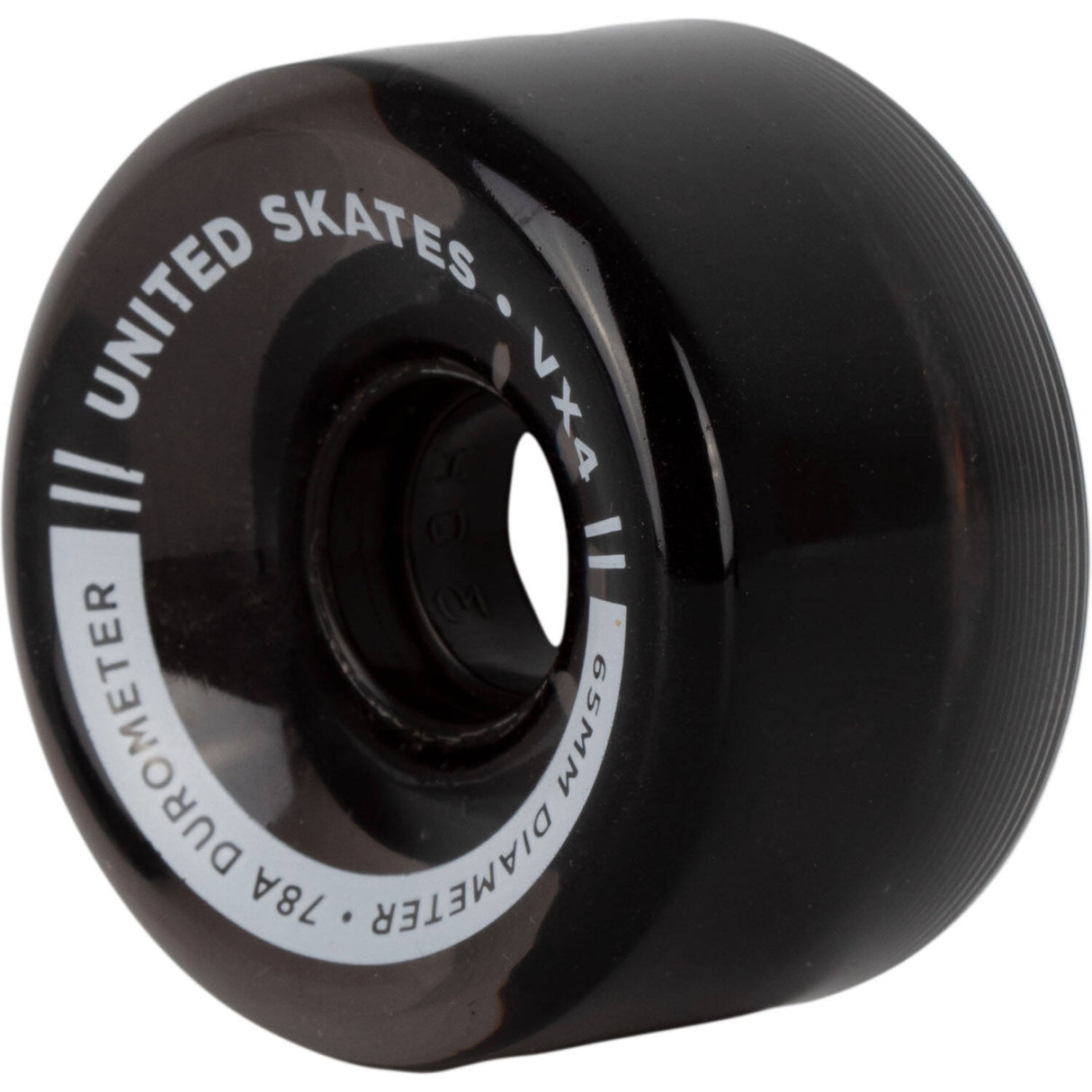 United Skates VX4 Elite 65mm x 36mm 78A Quad Roller Skate Wheels - Smoke