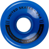 United Skates VX4 Elite 65mm x 36mm 78A Quad Roller Skate Wheels - Blue