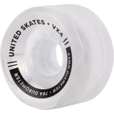 United Skates VX4 Elite 65mm x 36mm 78A Quad Roller Skate Wheels - Translucent