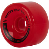 United Skates VX4 Elite 65mm x 36mm 78A Quad Roller Skate Wheels - Red Translucent