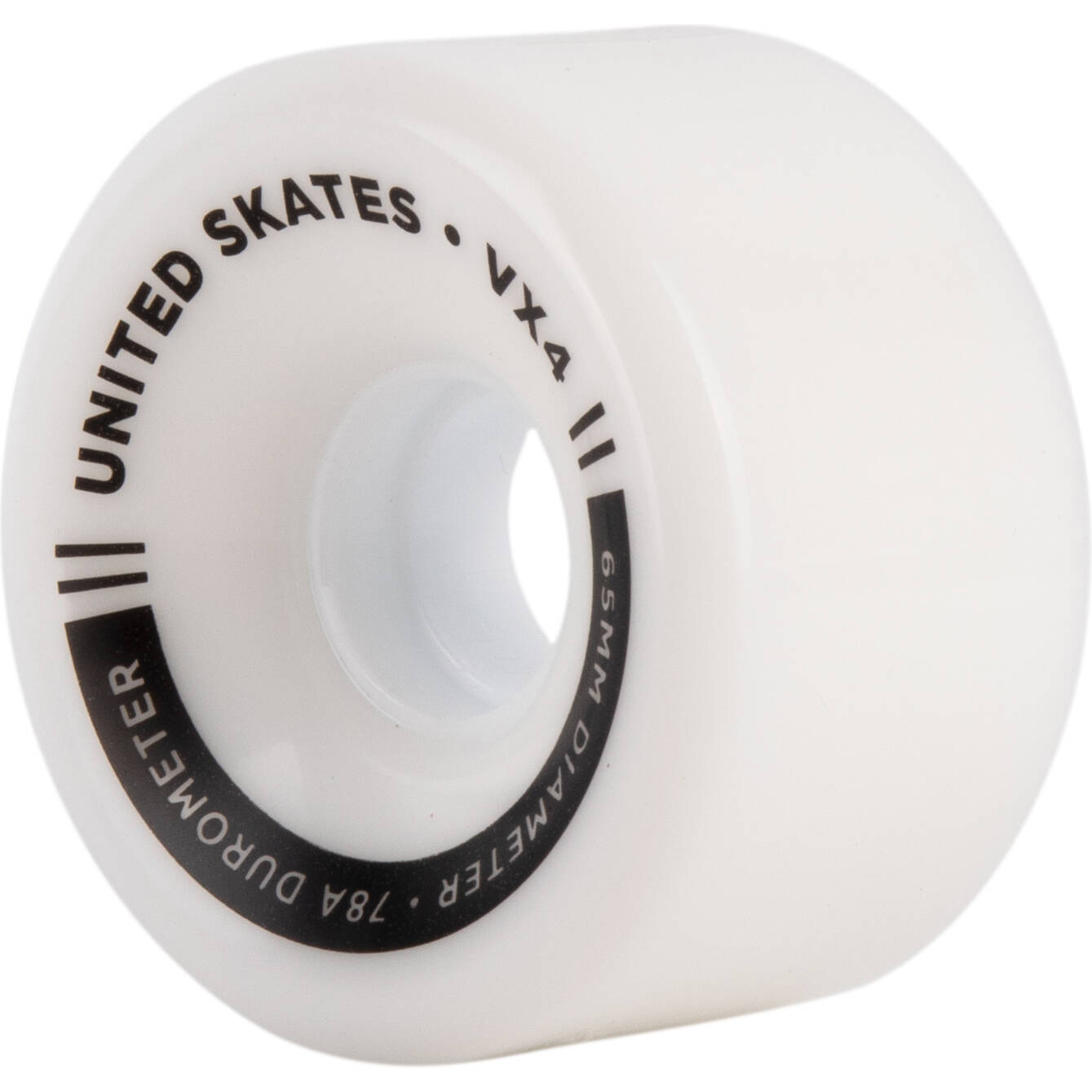United Skates VX4 Elite 65mm x 36mm 78A Quad Roller Skate Wheels - White