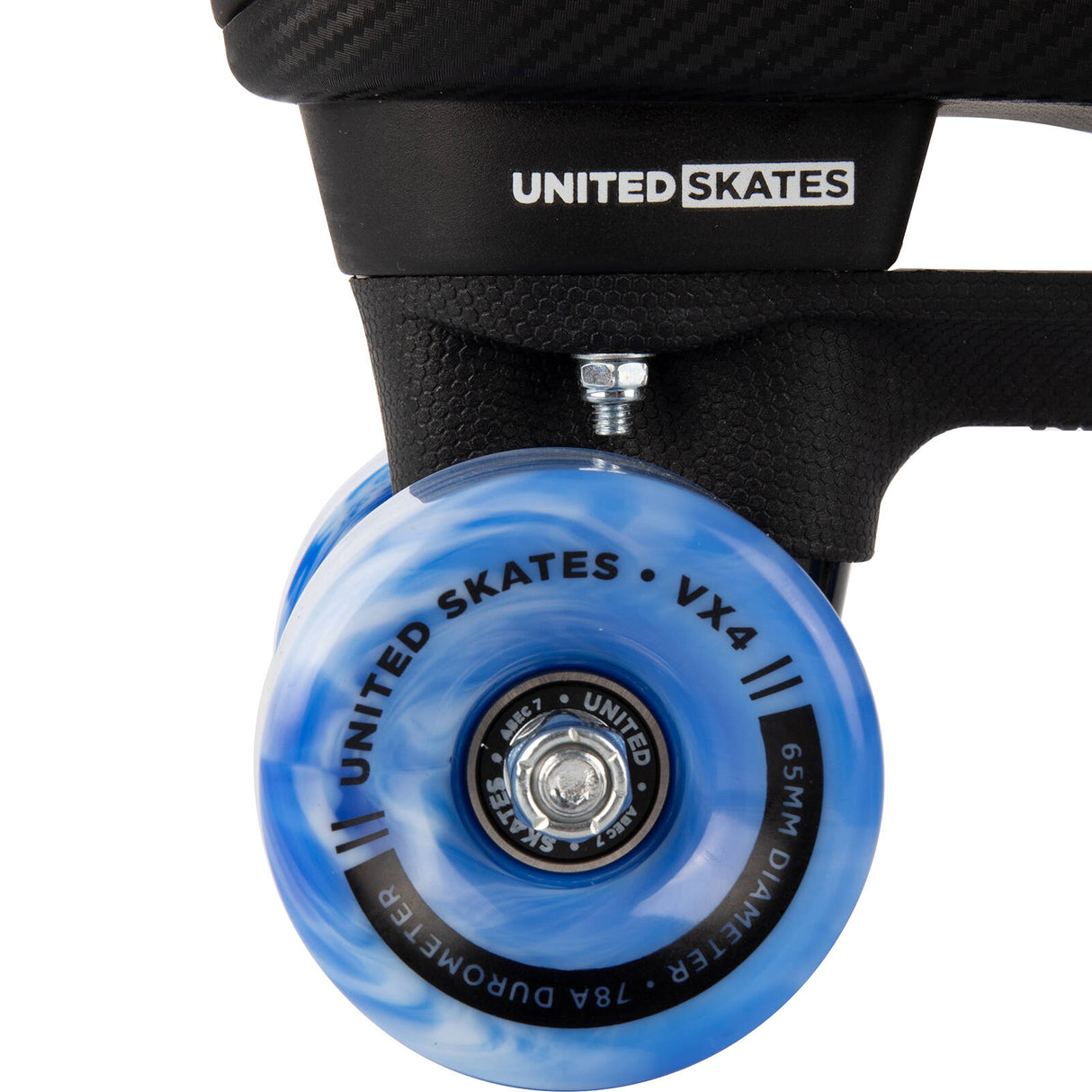 United Skates VX4 Elite Quad Roller Skates - Marble Blue/White