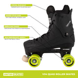 United Skates VX4 Elite Quad Roller Skates - Lime