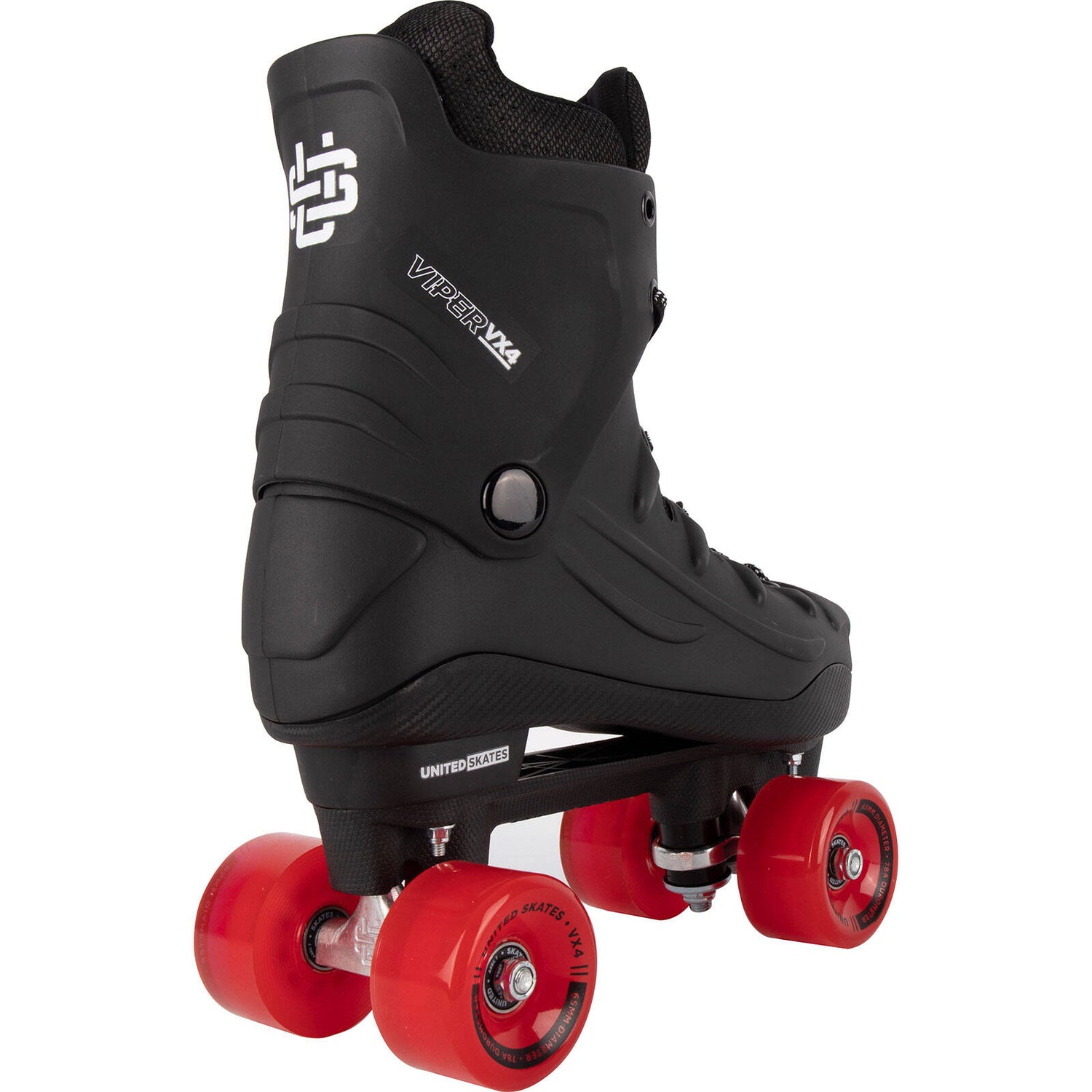 United Skates VX4 Elite Quad Roller Skates - Red Translucent