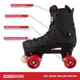 United Skates VX4 Elite Quad Roller Skates - Red
