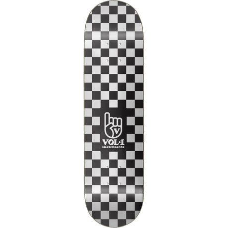Vol.1 Checker Skateboard Deck - Black/White 7.75''