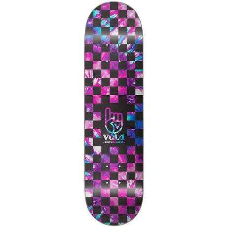 Vol.1 Dye Checker Skateboard Deck - Pink/Blue 7.75''