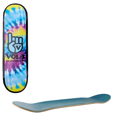 Vol.1 Dye Logo Skateboard Deck - Blue/Yellow 8''