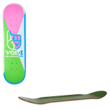 Vol.1 Frames Skateboard Deck - Green/Pink 8.125''