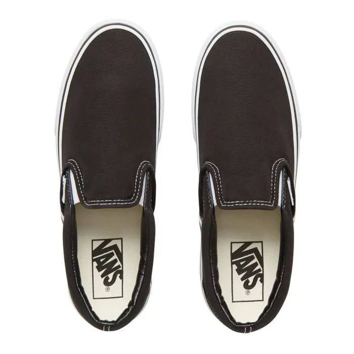 Vans Classic Slip-On Platform Skate Shoes - Black