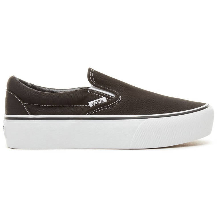 Vans Classic Slip-On Platform Skate Shoes - Black UK 3