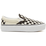 Vans Classic Slip-On Platform Skate Shoes - Black/White (Checkerboard) UK 7