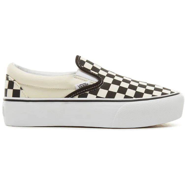 Vans Classic Slip-On Platform Skate Shoes - Black/White (Checkerboard)