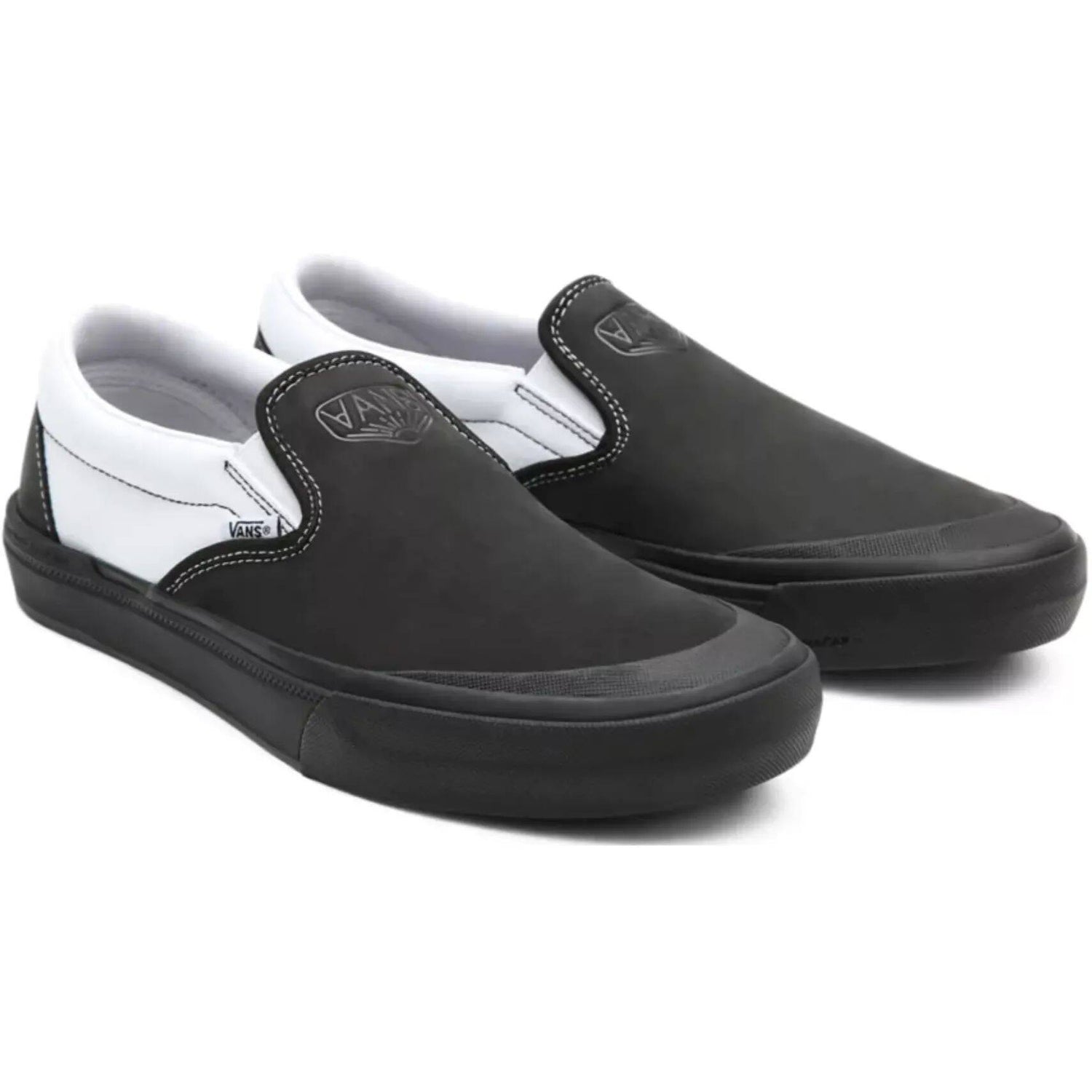 Vans BMX (Dak) Slip-On Skate Shoes - Black/White