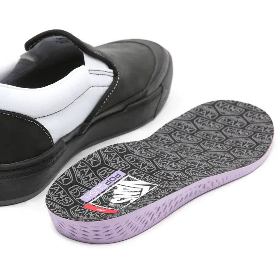 Vans BMX (Dak) Slip-On Skate Shoes - Black/White