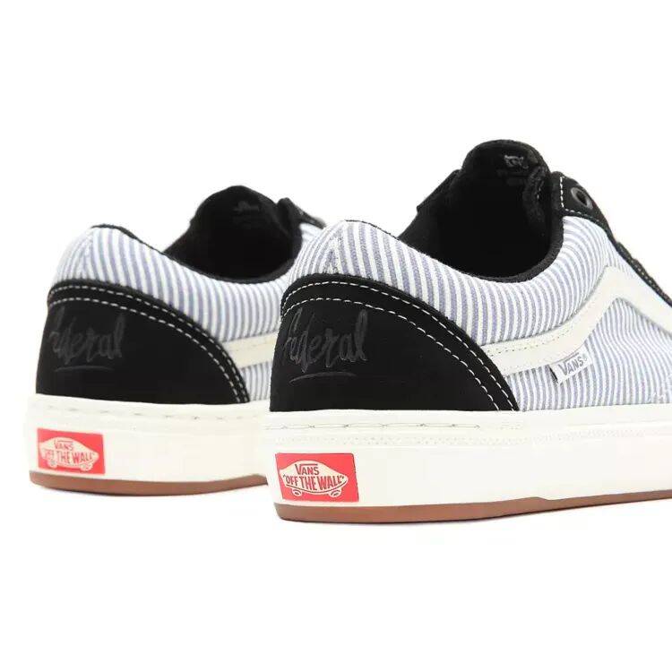 Vans BMX Old Skool (Federal) Skate Shoes - Black/Blue Pinstripe
