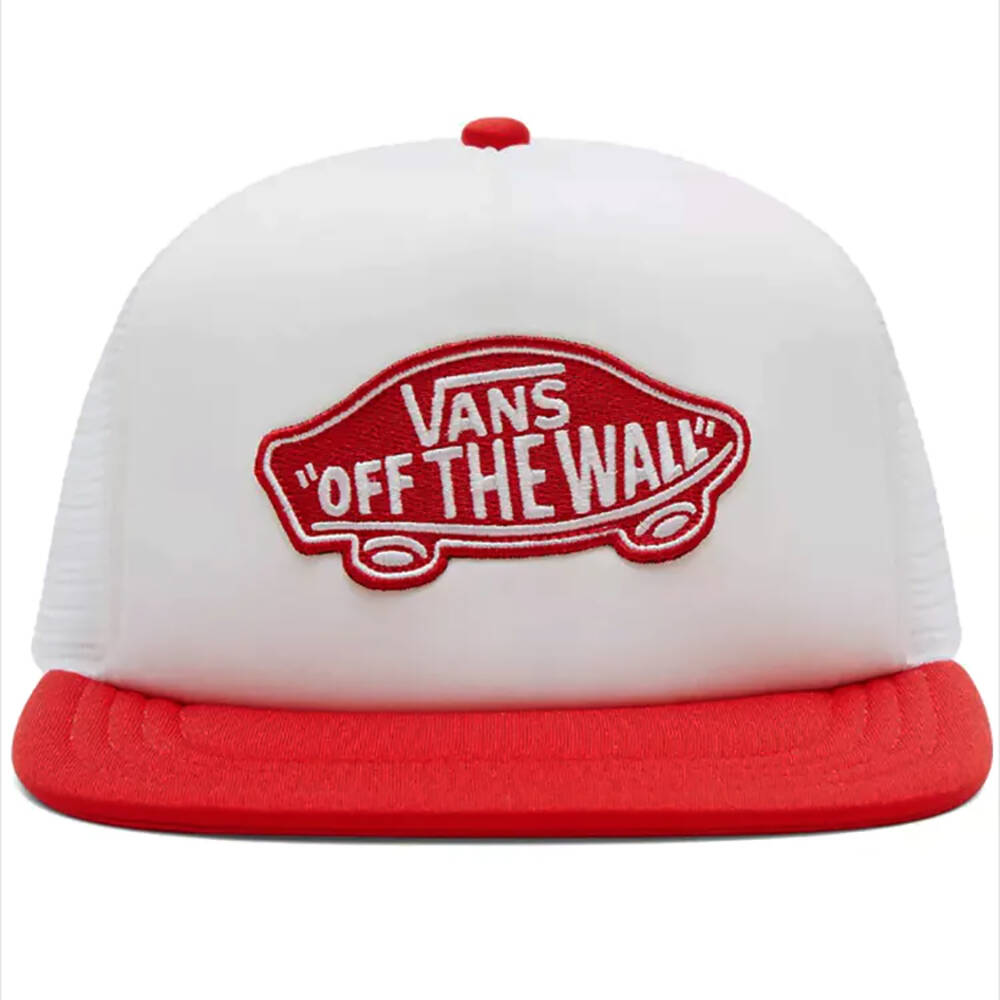 Vans Classic Patch Trucker Cap - White/High Risk Red