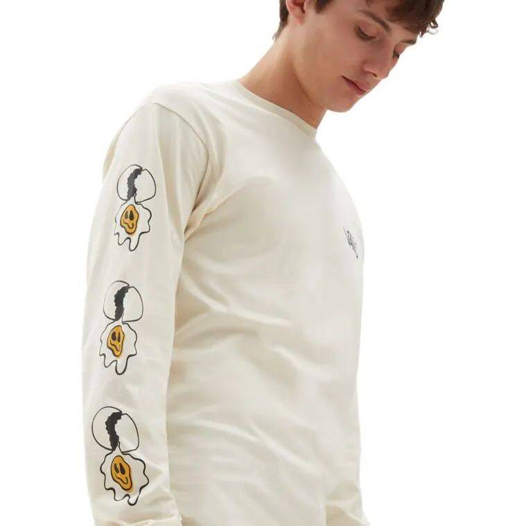 Vans Micro Dazed Egg Long Sleeve T Shirt - Seedpearl
