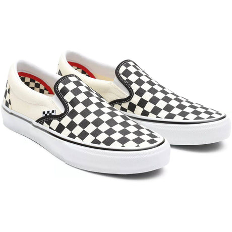 Vans Skate (Checkerboard) Slip-On Skate Shoes - Black/Off White