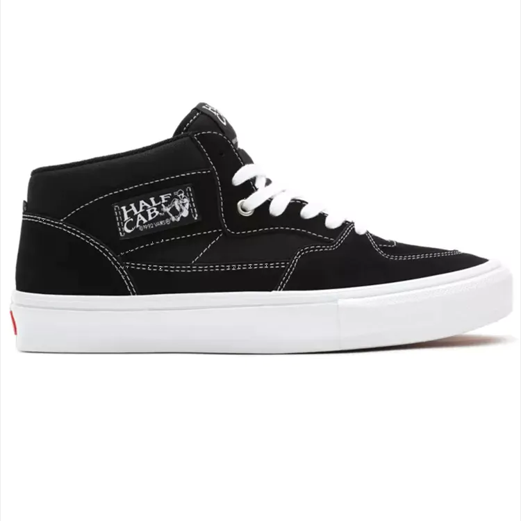 Vans Skate Half Cab Skate Shoes - Black/White