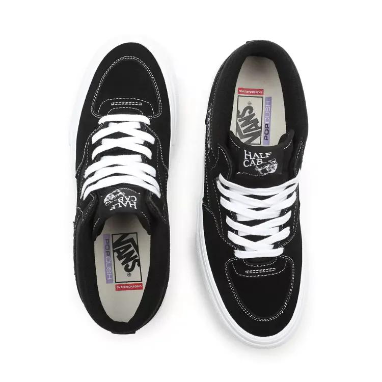 Vans Skate Half Cab Skate Shoes - Black/White