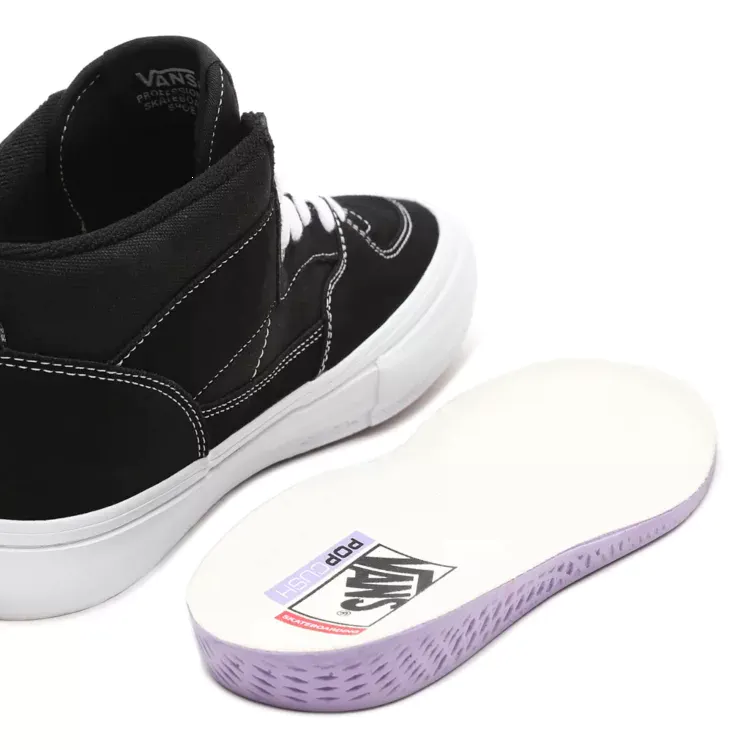 Vans Skate Half Cab Skate Shoes - Black/White
