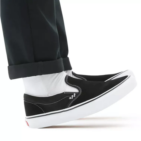 Vans Skate Slip-On Skate Shoes - Black/White