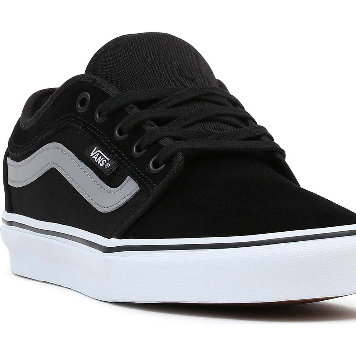 Vans Chukka Low Sidestripe Skate Shoes - Black/Grey/White