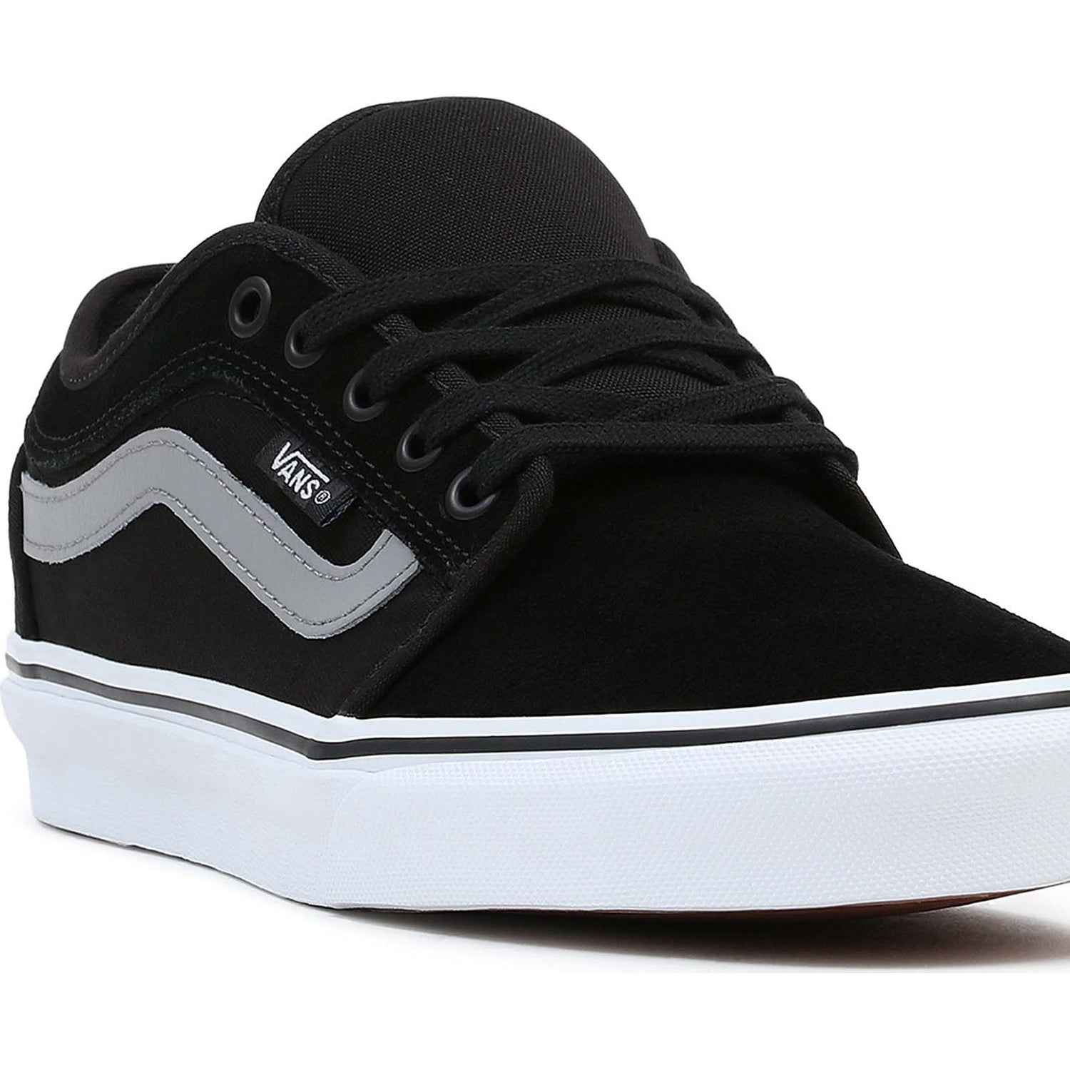 Vans Chukka Low Sidestripe Skate Shoes - Black/Grey/White