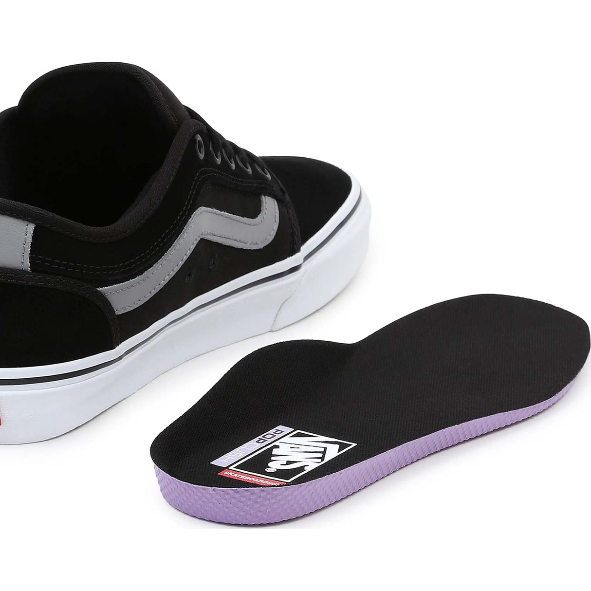 Vans Chukka Low Sidestripe Skate Shoes - Black/Grey/White