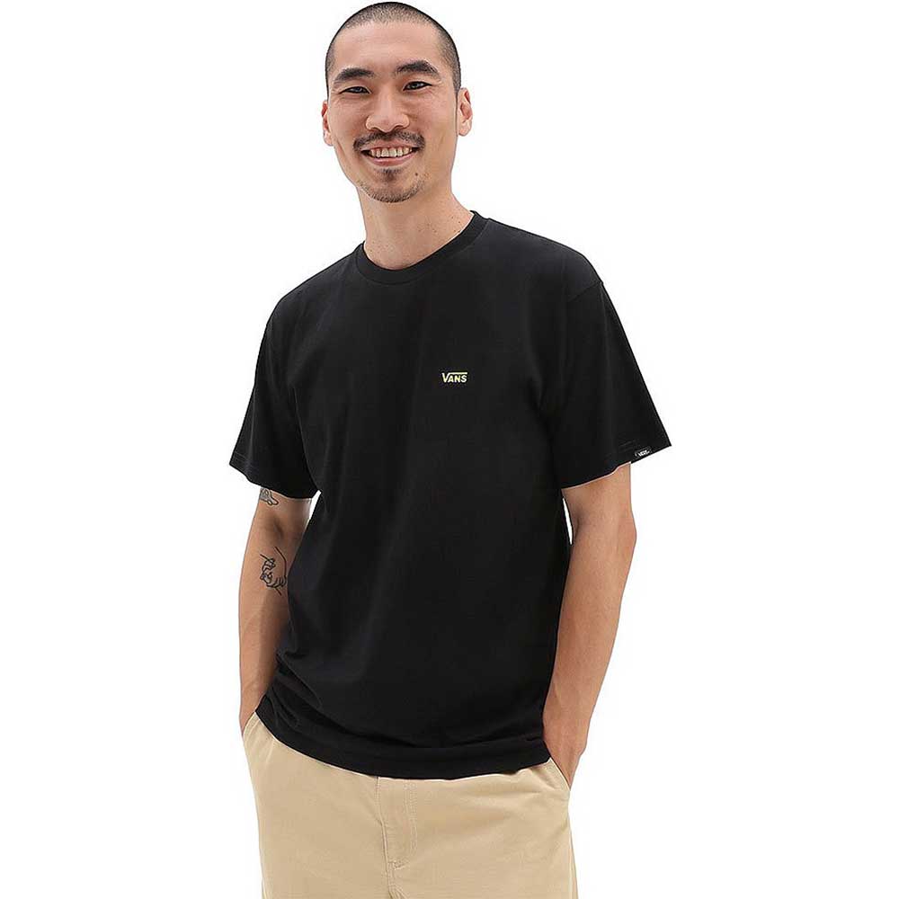 Vans Left Chest Logo T Shirt - Black/Evening Primrose