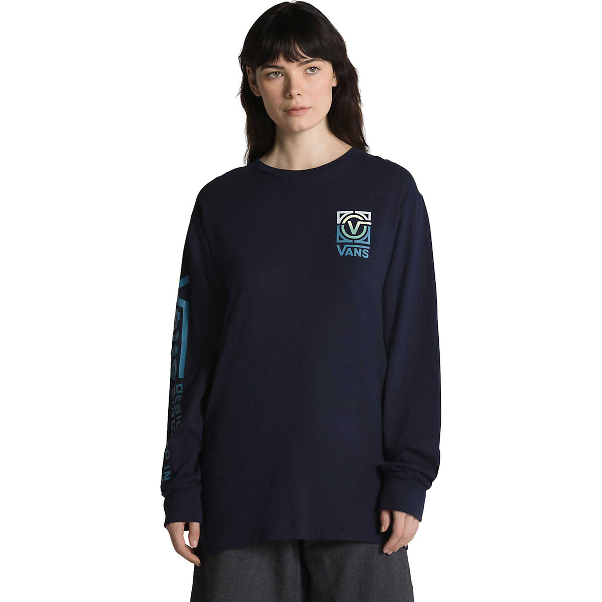 Vans Veesta L/S T Shirt - Navy