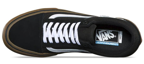 Vans Old Skool Pro Skate Shoes - Black/White/Medium Gum
