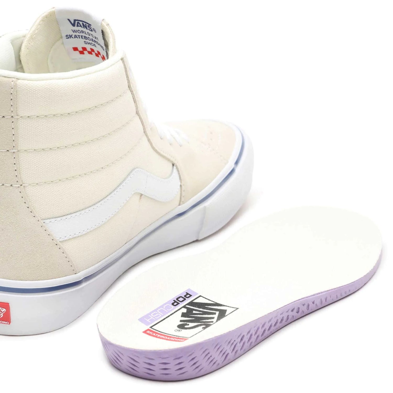 Vans Sk8-Hi High Top Skate Shoes - Off White