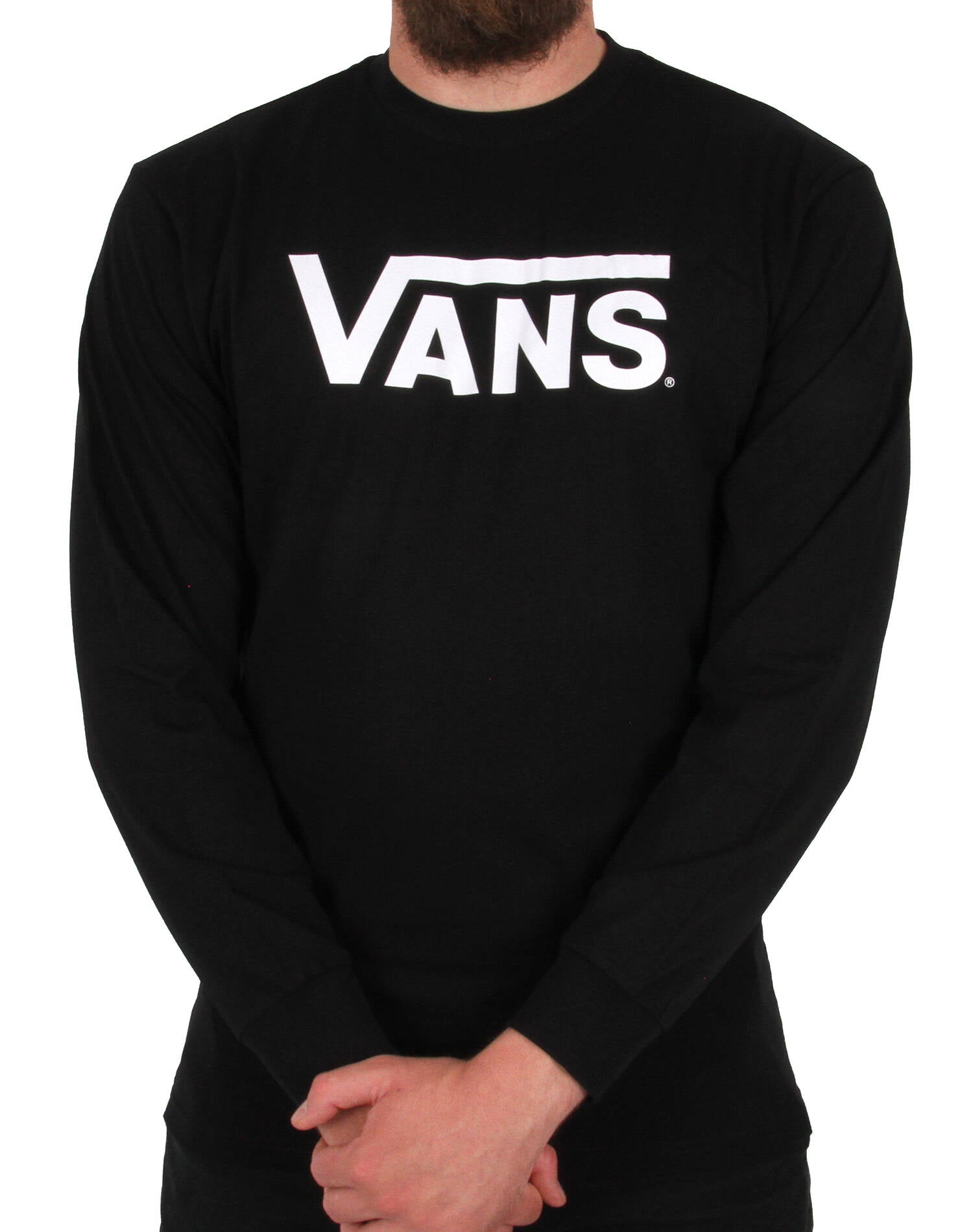 Vans Classic Long Sleeve T-Shirt - Black/White Large