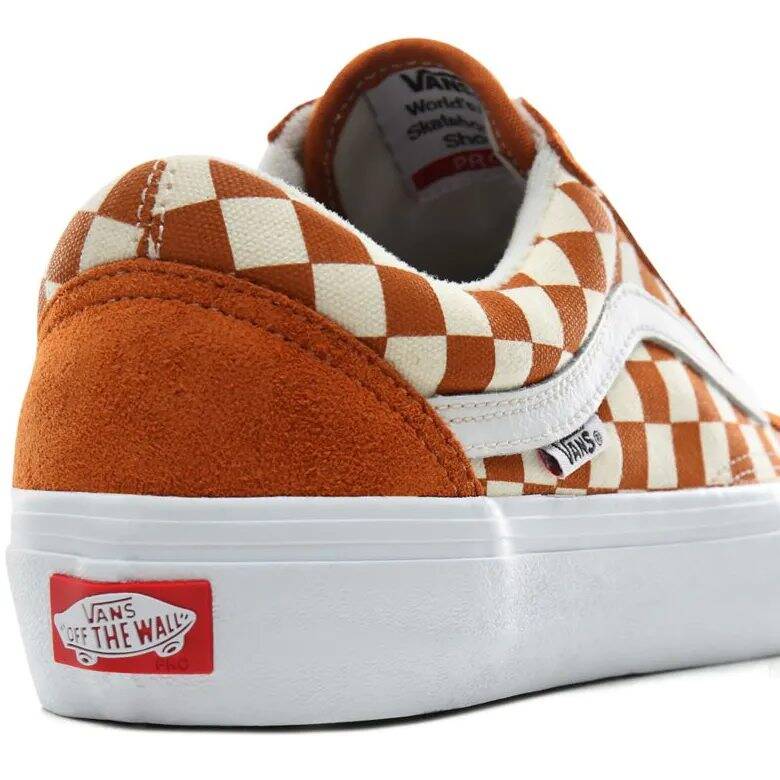 Vans Old Skool Pro (Checkerboard) Skate Shoes - Golden Oak