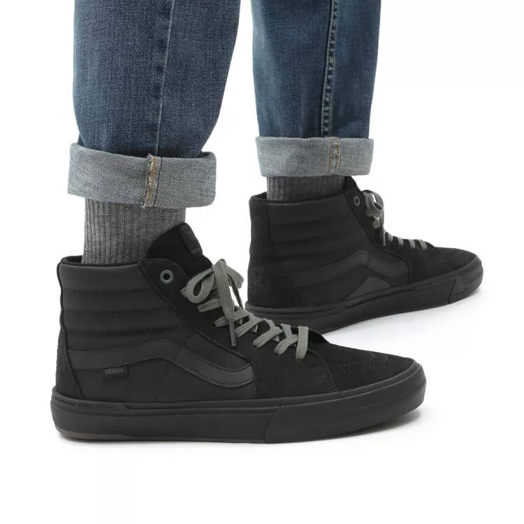 Vans BMX Sk8-Hi (Scotty Cranmer) High Top Skate Shoes - Black/Thyme