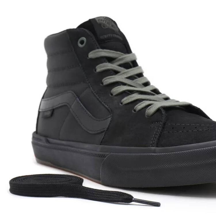 Vans BMX Sk8-Hi (Scotty Cranmer) High Top Skate Shoes - Black/Thyme