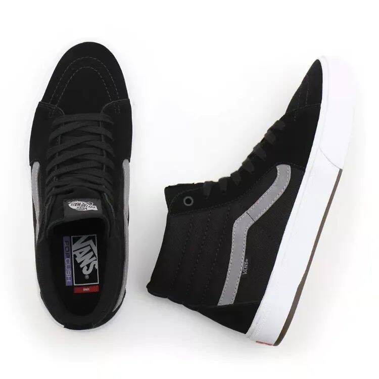 Vans BMX Sk8-Hi High Top Skate Shoes - Black/Grey/White